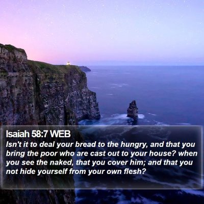 Isaiah 58:7 WEB Bible Verse Image