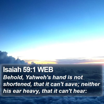 Isaiah 59:1 WEB Bible Verse Image