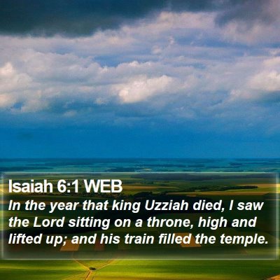 Isaiah 6:1 WEB Bible Verse Image