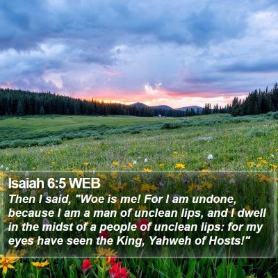 Isaiah 6:5 WEB Bible Verse Image