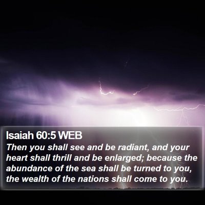 Isaiah 60:5 WEB Bible Verse Image