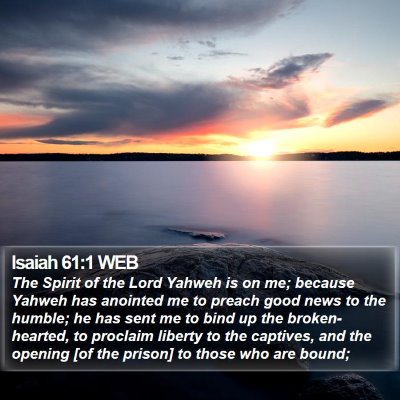 Isaiah 61:1 WEB Bible Verse Image
