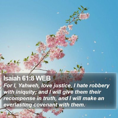 Isaiah 61:8 WEB Bible Verse Image