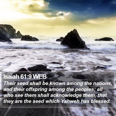 Isaiah 61:9 WEB Bible Verse Image