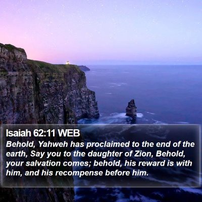 Isaiah 62:11 WEB Bible Verse Image