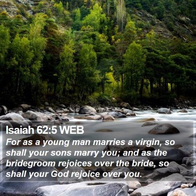 Isaiah 62:5 WEB Bible Verse Image