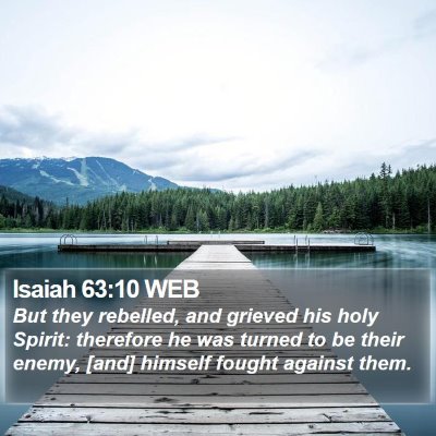 Isaiah 63:10 WEB Bible Verse Image