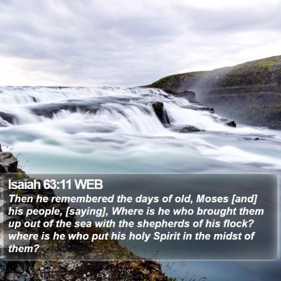Isaiah 63:11 WEB Bible Verse Image