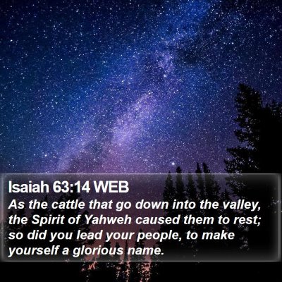 Isaiah 63:14 WEB Bible Verse Image