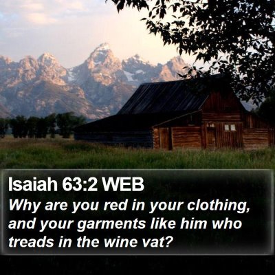 Isaiah 63:2 WEB Bible Verse Image