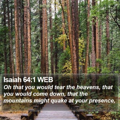 Isaiah 64:1 WEB Bible Verse Image