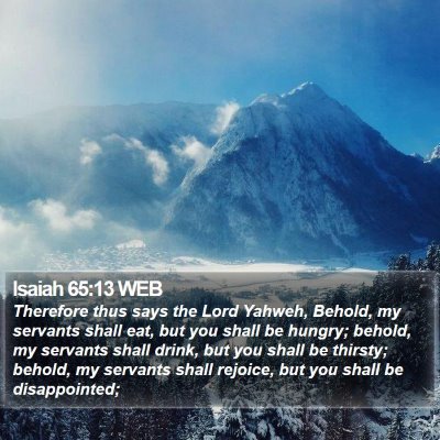 Isaiah 65:13 WEB Bible Verse Image