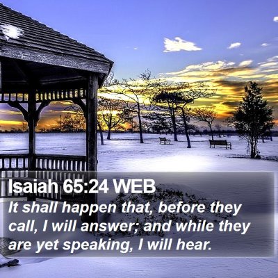 Isaiah 65:24 WEB Bible Verse Image