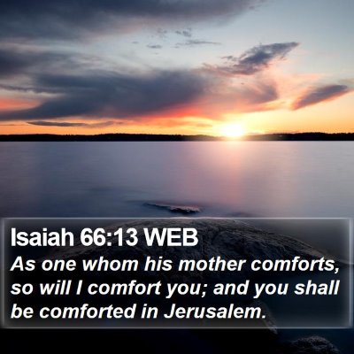 Isaiah 66:13 WEB Bible Verse Image