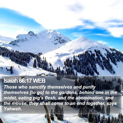 Isaiah 66:17 WEB Bible Verse Image