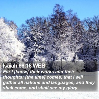 Isaiah 66:18 WEB Bible Verse Image