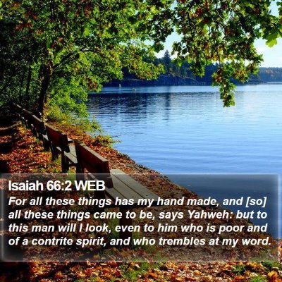 Isaiah 66:2 WEB Bible Verse Image