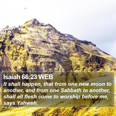 Isaiah 66:23 WEB Bible Verse Image