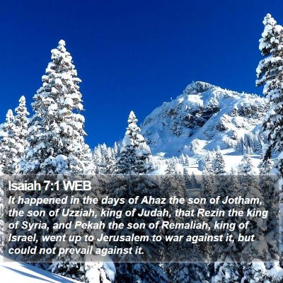 Isaiah 7:1 WEB Bible Verse Image