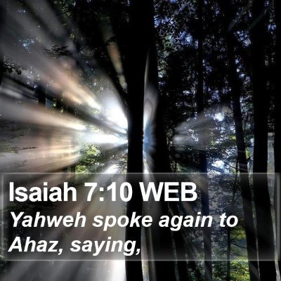 Isaiah 7:10 WEB Bible Verse Image