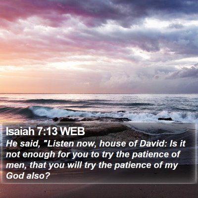 Isaiah 7:13 WEB Bible Verse Image