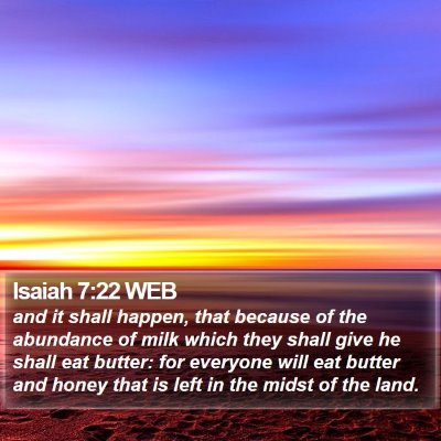 Isaiah 7:22 WEB Bible Verse Image