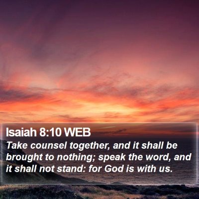 Isaiah 8:10 WEB Bible Verse Image