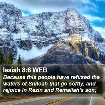 Isaiah 8:6 WEB Bible Verse Image