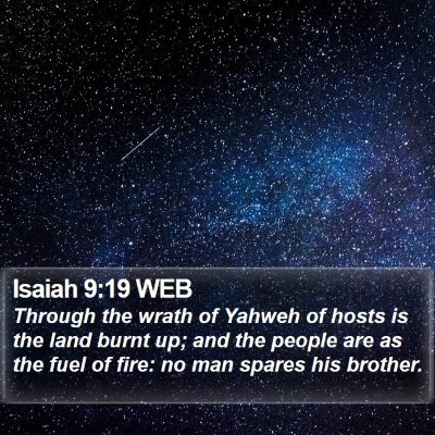 Isaiah 9:19 WEB Bible Verse Image