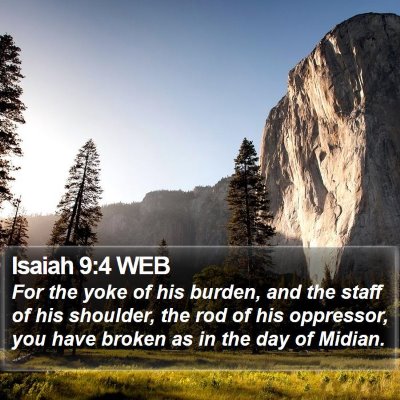Isaiah 9:4 WEB Bible Verse Image