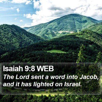 Isaiah 9:8 WEB Bible Verse Image