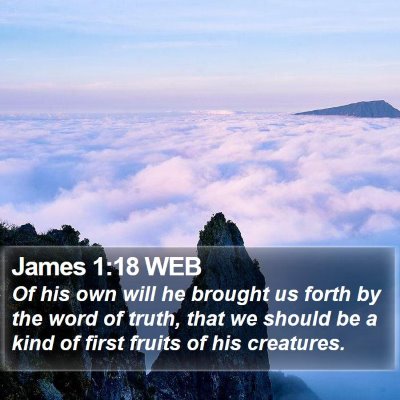 James 1:18 WEB Bible Verse Image