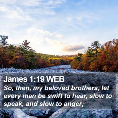 James 1:19 WEB Bible Verse Image
