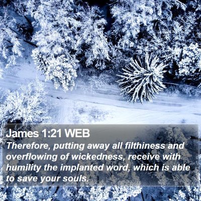 James 1:21 WEB Bible Verse Image