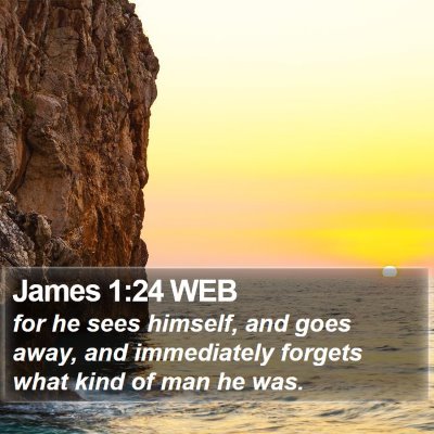 James 1:24 WEB Bible Verse Image
