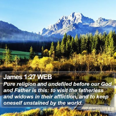James 1:27 WEB Bible Verse Image