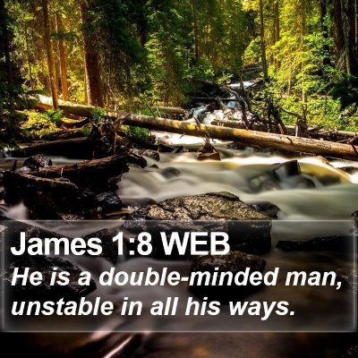 James 1:8 WEB Bible Verse Image