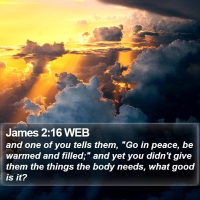 James 2:16 WEB Bible Verse Image