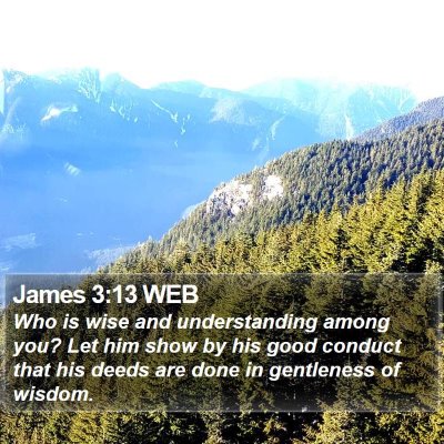 James 3:13 WEB Bible Verse Image