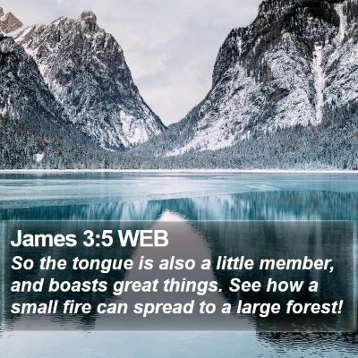 James 3:5 WEB Bible Verse Image