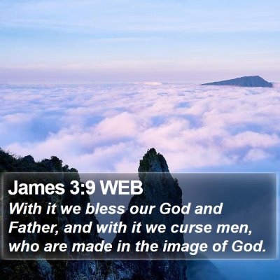 James 3:9 WEB Bible Verse Image