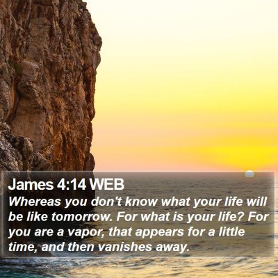 James 4:14 WEB Bible Verse Image