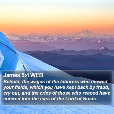 James 5:4 WEB Bible Verse Image