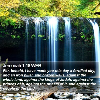 Jeremiah 1:18 WEB Bible Verse Image
