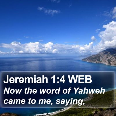 Jeremiah 1:4 WEB Bible Verse Image