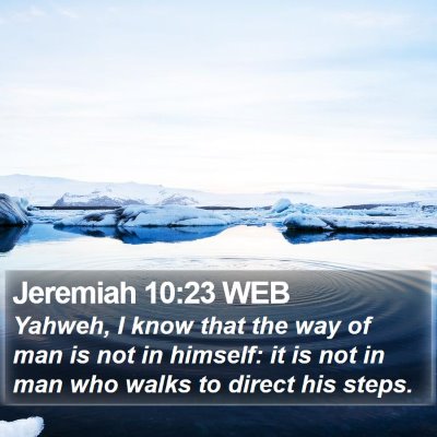 Jeremiah 10:23 WEB Bible Verse Image