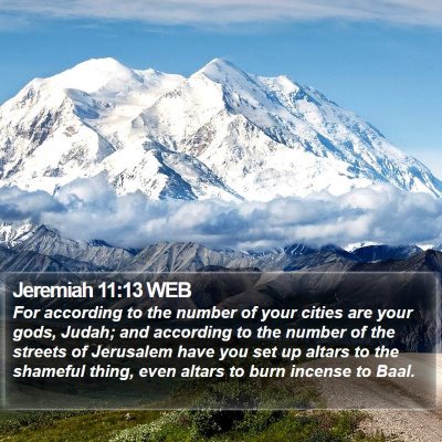 Jeremiah 11:13 WEB Bible Verse Image