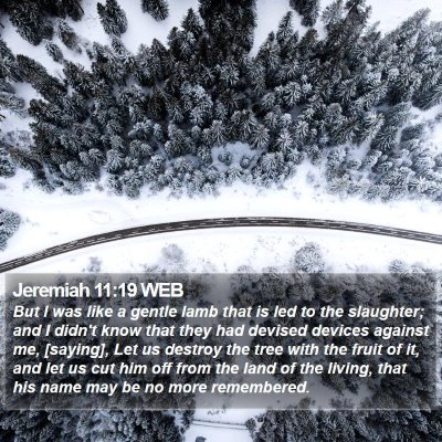 Jeremiah 11:19 WEB Bible Verse Image