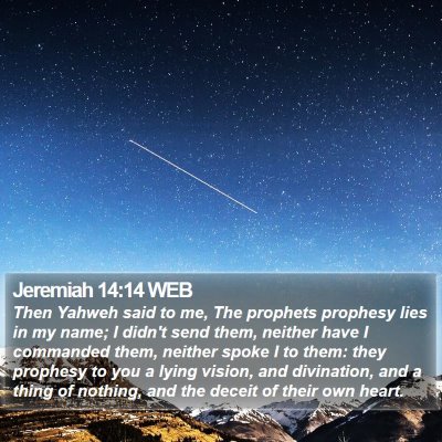 Jeremiah 14:14 WEB Bible Verse Image