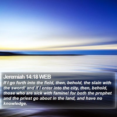 Jeremiah 14:18 WEB Bible Verse Image